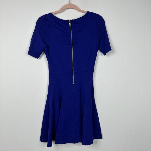2/$24 love...ady Fit and Flare Sheath Dress Short Sleeve Blue Small #A0609 TRB3 - Picture 4 of 6